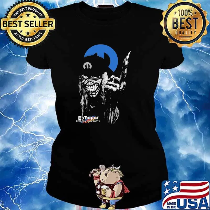 Skull Mopar Performance Cars Logo Shirt Ladies tee