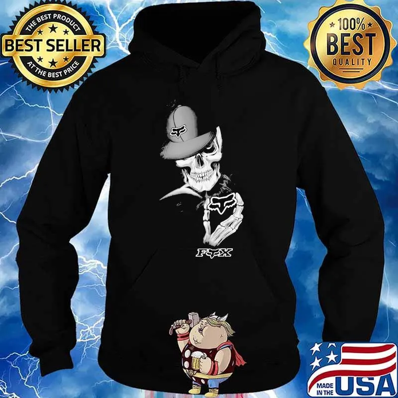 Skull Wear Hat And Holding Fx Logo Shirt Hoodie