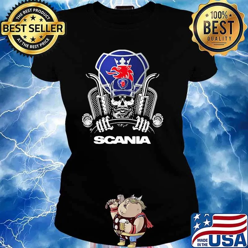 Skull With Logo Scania Shirt Ladies tee