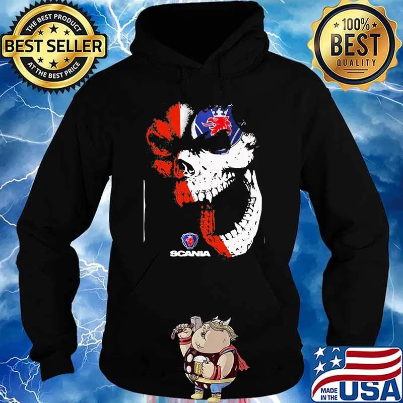 Skull With Scania Logo Shirt Hoodie