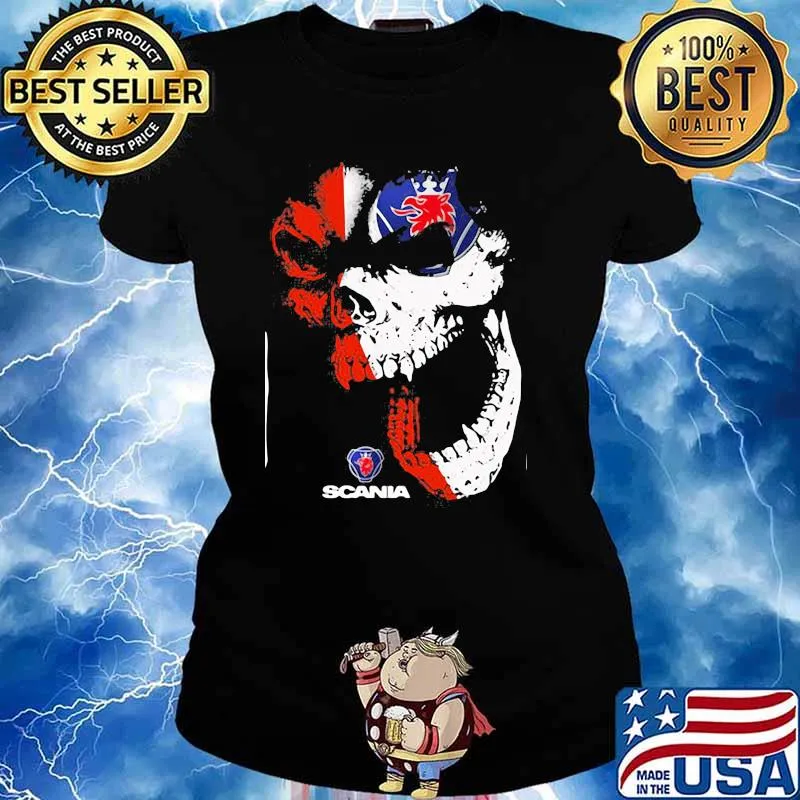 Skull With Scania Logo Shirt Ladies tee