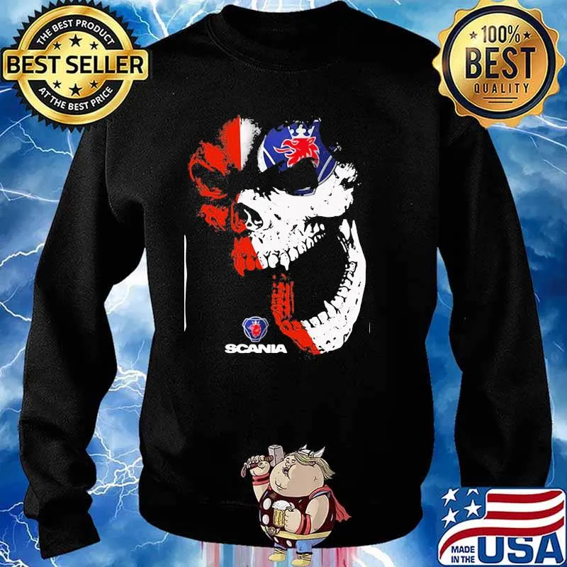 Skull With Scania Logo Shirt Sweater