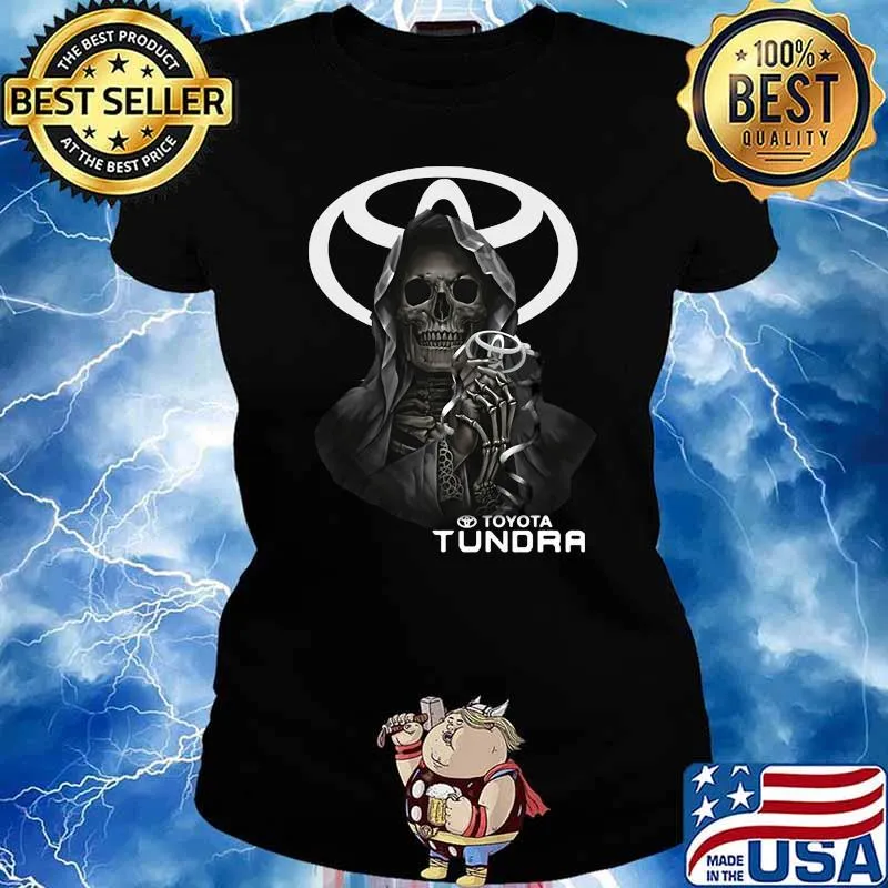 Skull With Toyota Tundra Logo Shirt Ladies tee