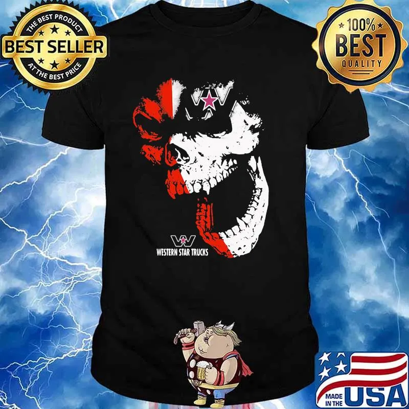 Skull With Western Star Trucks Logo Shirt
