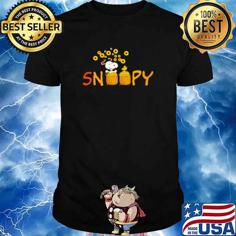 Snoopy Vs Woodstock Sunflowers Shirt