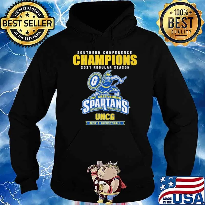 Southern Conference Champions 2021 Regular Season Unc Greensboro Spartans Men’s Basketball Shirt Hoodie