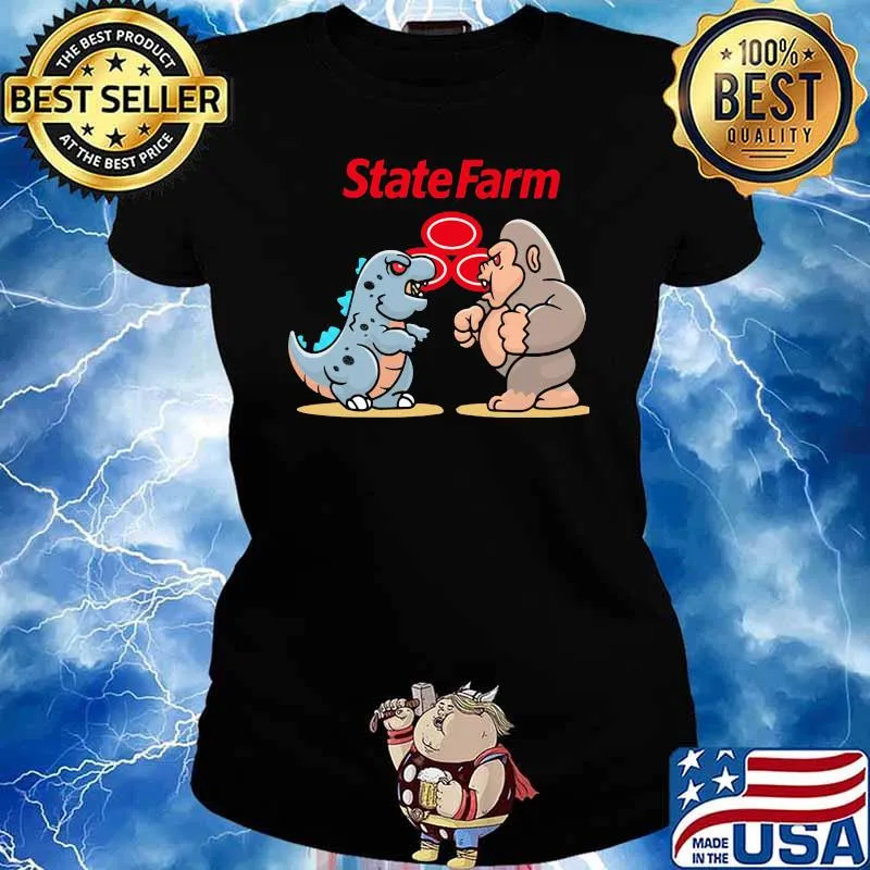 State Farm Baby Kong And Baby Godzilla Shirt Ladies tee