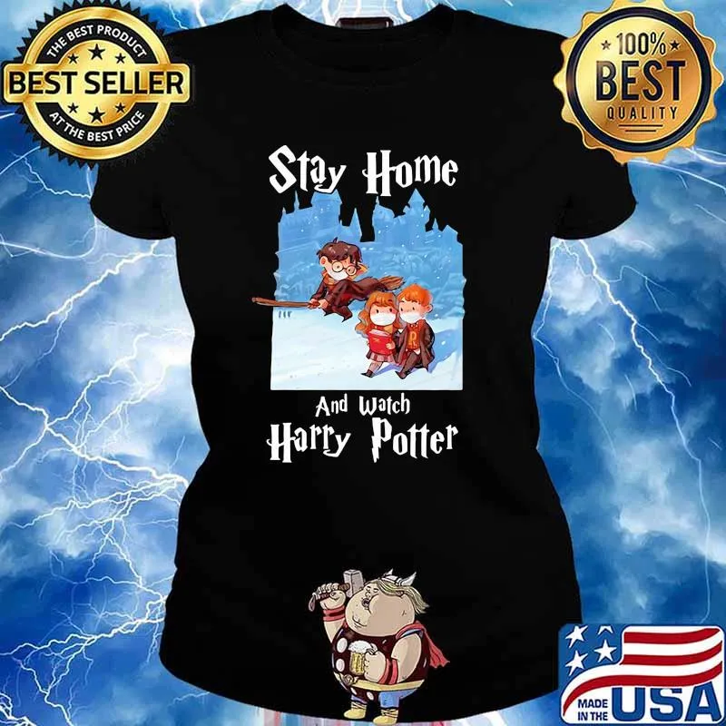 Stay Home And Watch Harry Potter Covid Shirt Ladies tee