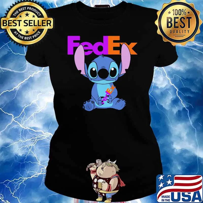 Stitch Hug Fedex Logo Shirt Ladies tee