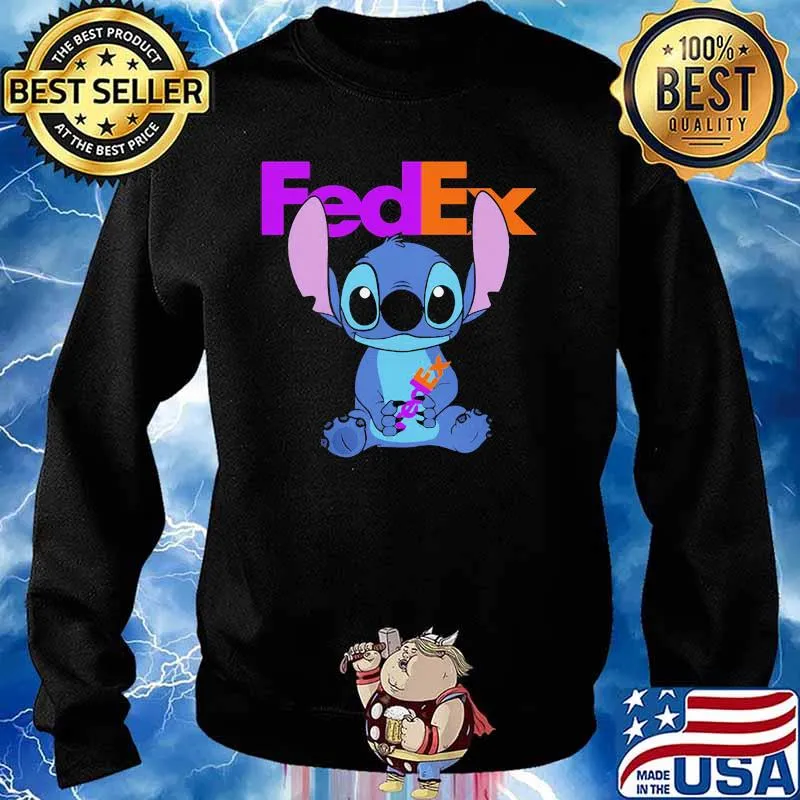 Stitch Hug Fedex Logo Shirt Sweater