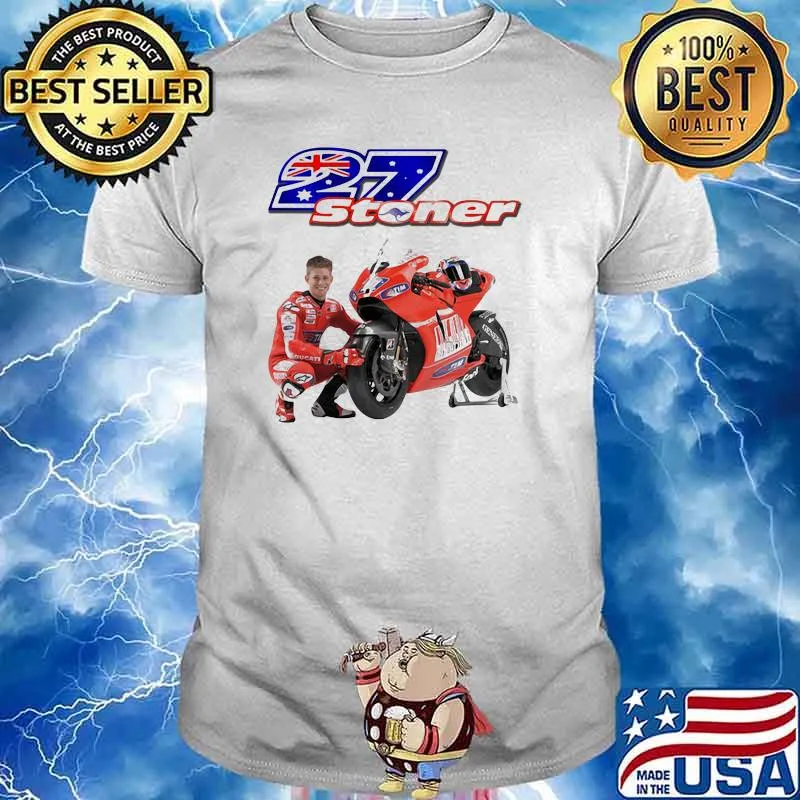 Stoner Ducati 27 Mountain Motorcycle Shirt