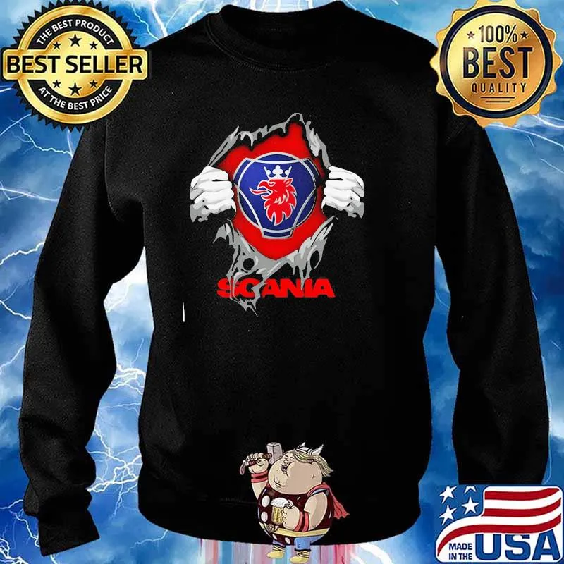 Superhero With Logo Scania Shirt Sweater