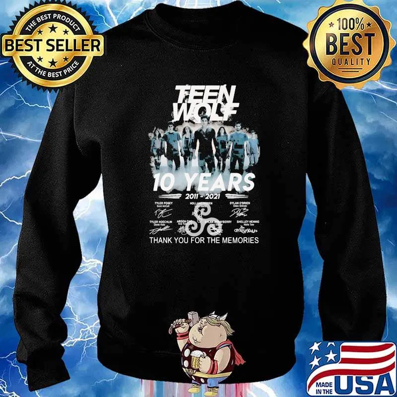 Teen Wolf 10 Years 2011 2021 Thank You For The Memories Signature Shirt Sweater