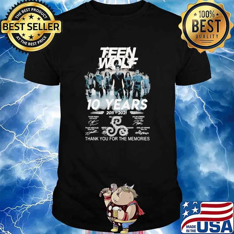 Teen Wolf 10 Years 2011 2021 Thank You For The Memories Signature Shirt