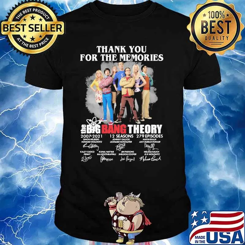 Thank You For The Memories The Big Bang Theory 2007 2021 Signature Shirt