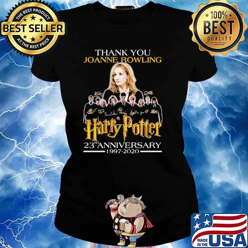 Thank You Joanne Rowling Harry Potter 23rd Anniversary 1997 2020 Signature Shirt Ladies tee