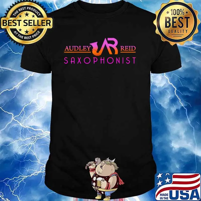 The Audley Reid Saxophonist Colorful Logo Shirt