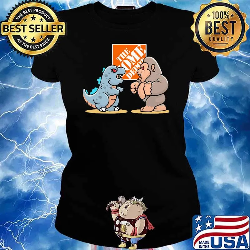 The Home Depot Baby Kong And Baby Godzilla Shirt Ladies tee