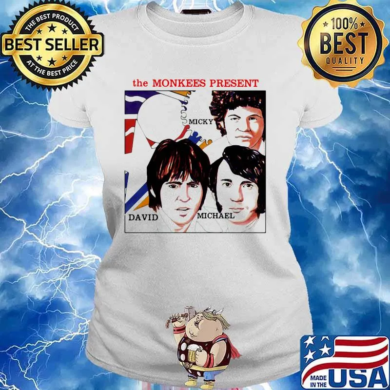 The Monkees Present Micky David And Michael Shirt Ladies tee