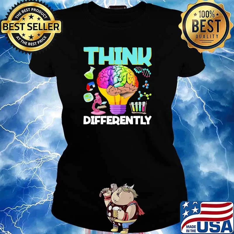 Think Differently Brains Science Shirt Ladies tee