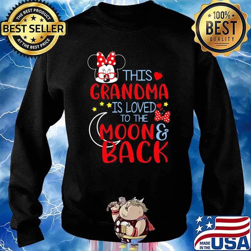 This Grandma Is Loved To The Moon And Back Minnie Mouse Shirt Sweater