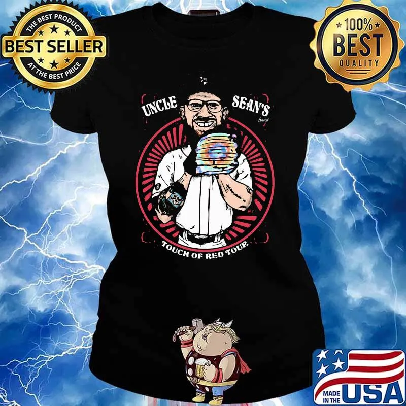 Uncle Sean Doolittle Touch Of Red Tour Baseball Shirt Ladies tee