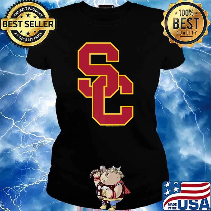 University of Southern California NCAA USC Lockup Logo Shirt Ladies tee