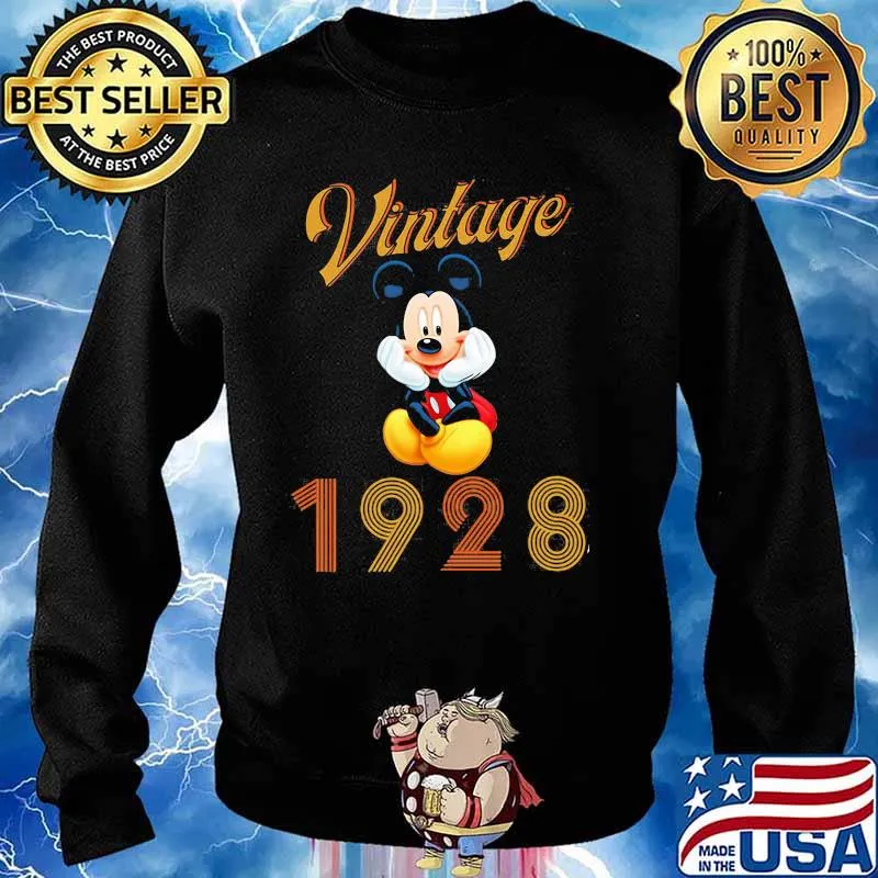 Vintage 1928 Mickey Mouse Disney Shirt Sweater