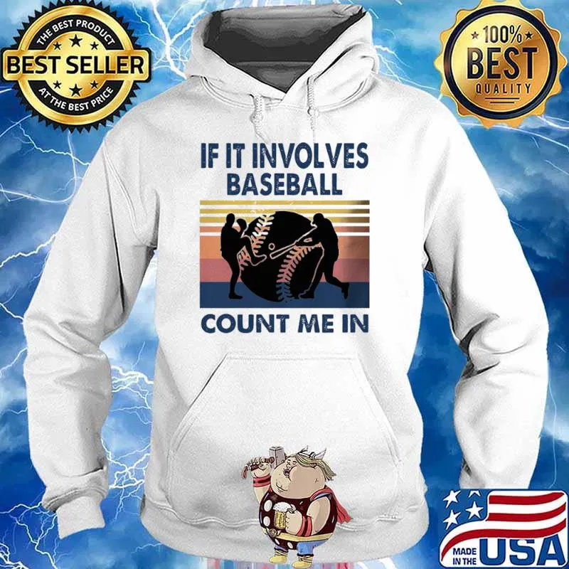Vintage If It Involves Baseball Count Me In Tank Top Hoodie