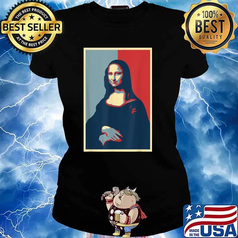 Vintage Mona Lisa Leonardo Da Vinci Renaissance Painting Shirt Ladies tee