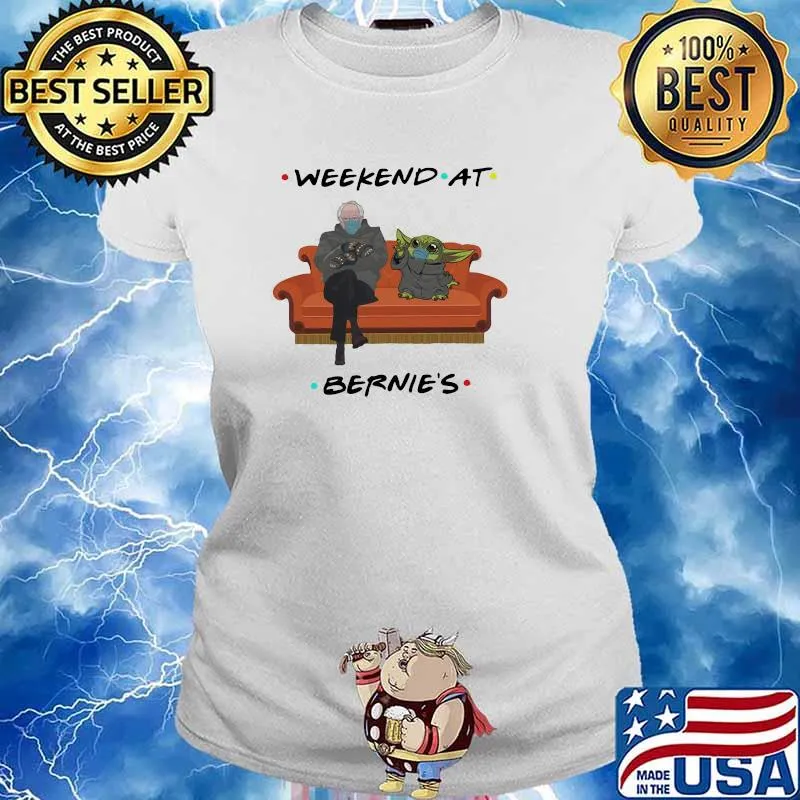 Weekend At Bernie’s Old Man And Baby Yoda Wear Mask Covid Shirt Ladies tee