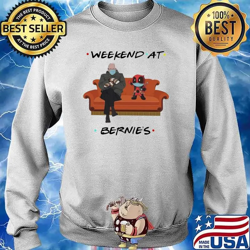 Weekend At Bernies Old Man And Deadpool Wear Mask Shirt Sweater