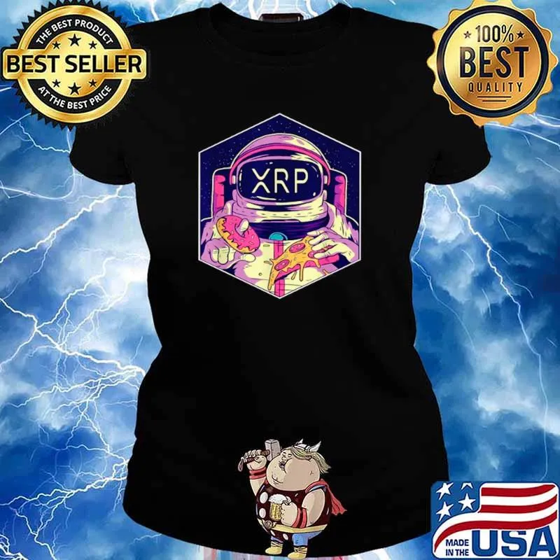 XRP Symbol Crypto Currency To The Moon Astronaut Ladies tee