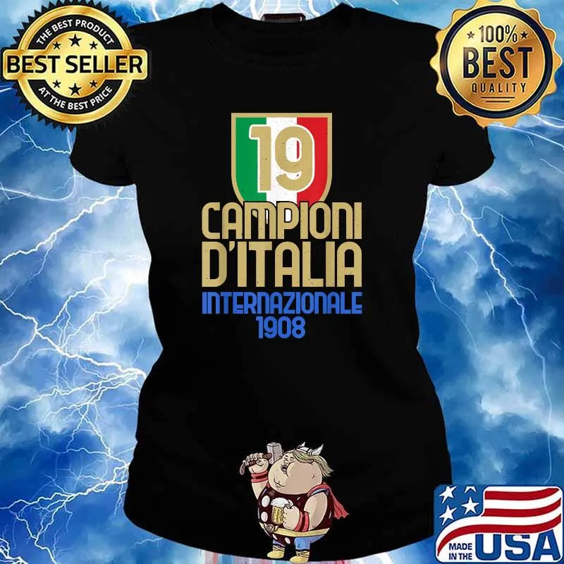 19 Volte Campioni d'Italia Amala Tifosi Nerazzurri Scudetto 1908 Ladies tee