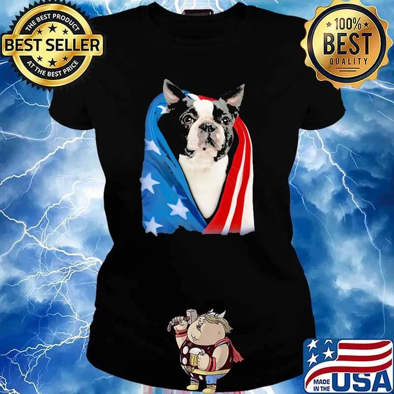 American flag Love Boston Shirt Ladies tee