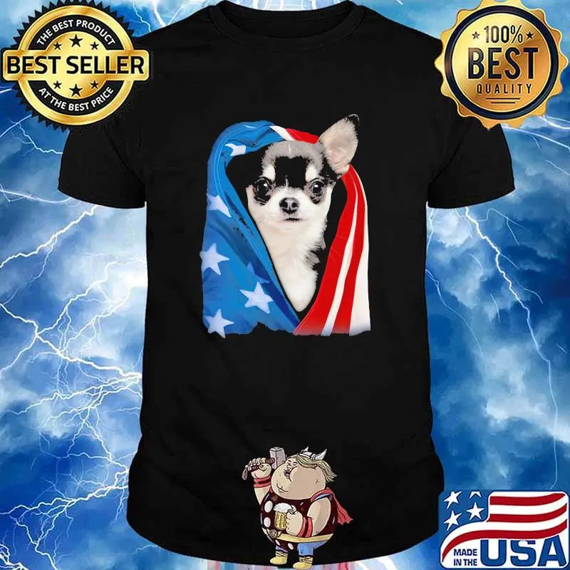 American flag Love Chihuahua Shirt