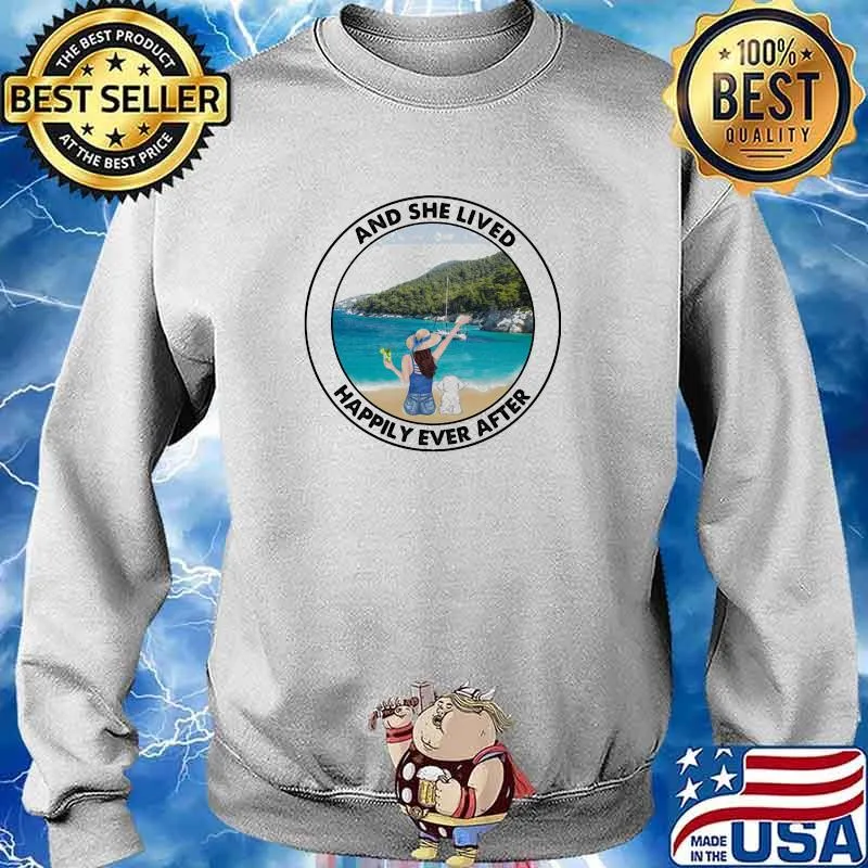 And She Lived Happily Ever after Bichon Beach Shirt Sweater