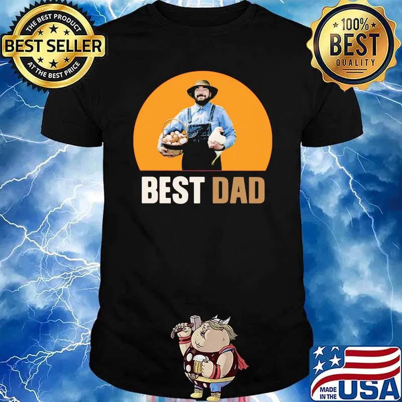 Best Dad Farmer Chicken Shirt