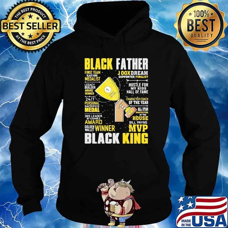 Black father black king winner cup Hoodie