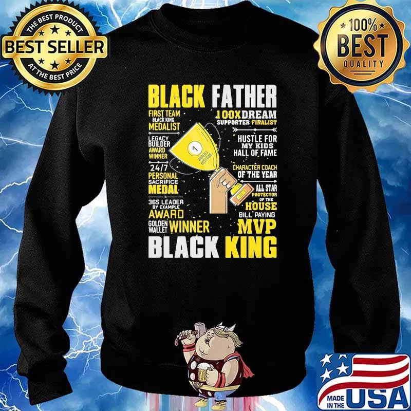 Black father black king winner cup Sweater