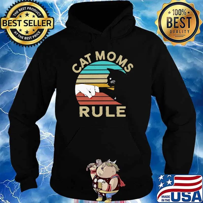 Cat Mom Rule Vintage Shirt Hoodie