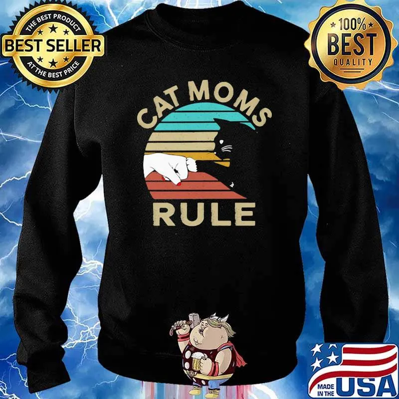 Cat Mom Rule Vintage Shirt Sweater