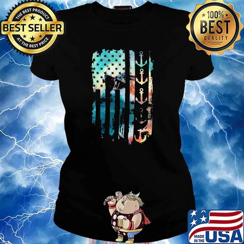 Cruise American USA Flag Shirt Ladies tee