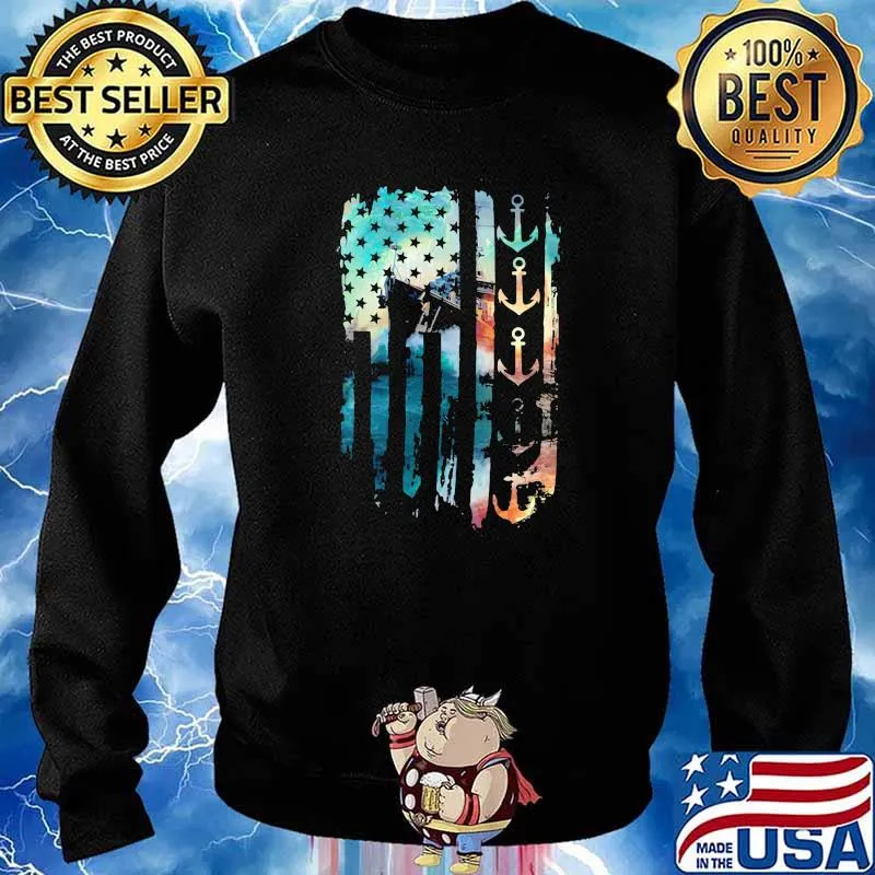 Cruise American USA Flag Shirt Sweater