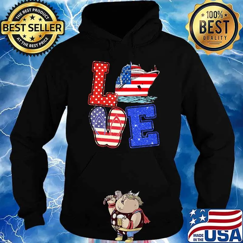 Cruising Love Flag American Shirt Hoodie