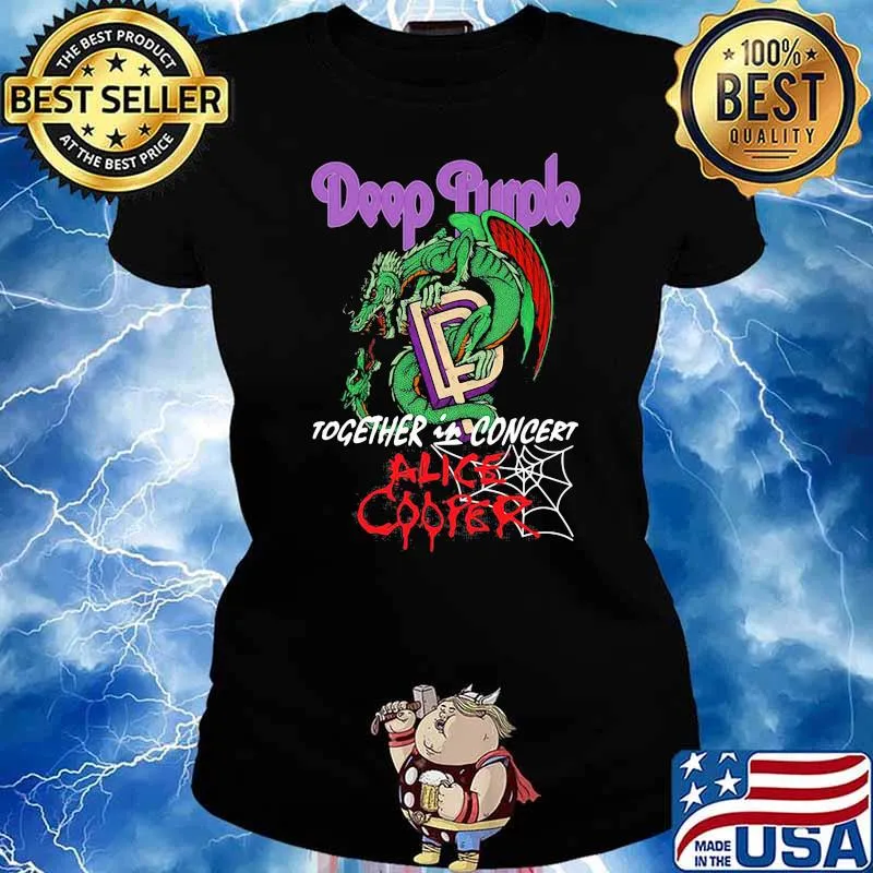 Deep purple together in concert alice cooper dragon Ladies tee