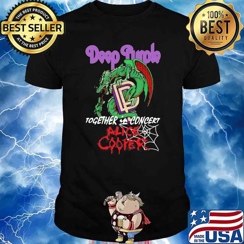 Deep purple together in concert alice cooper dragon shirt
