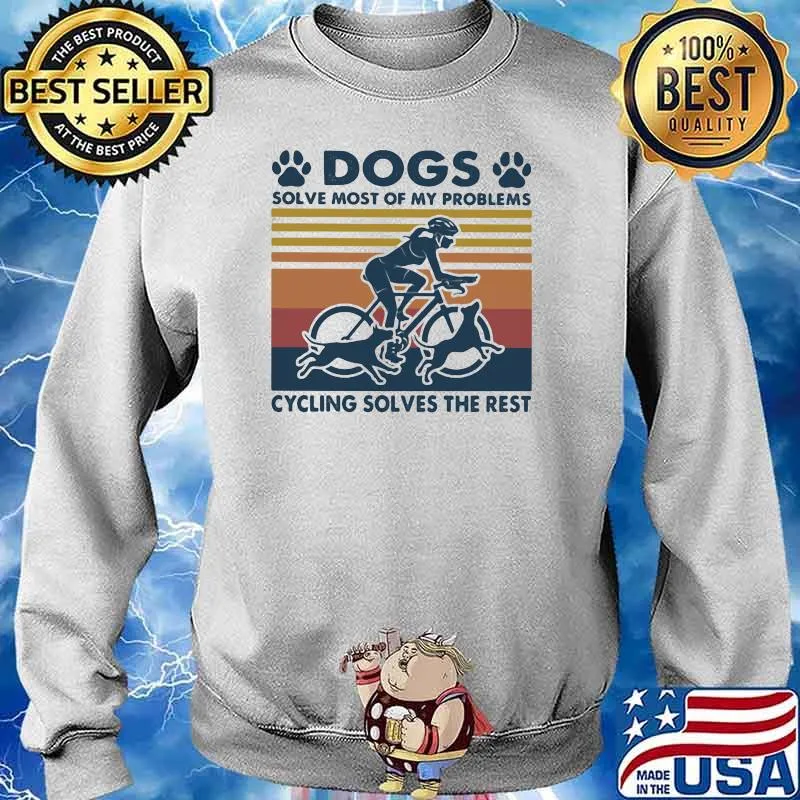 Dogs Solve Most Of My Problems Golf Solves The Rest Bicycle Vintage Shirt Sweater