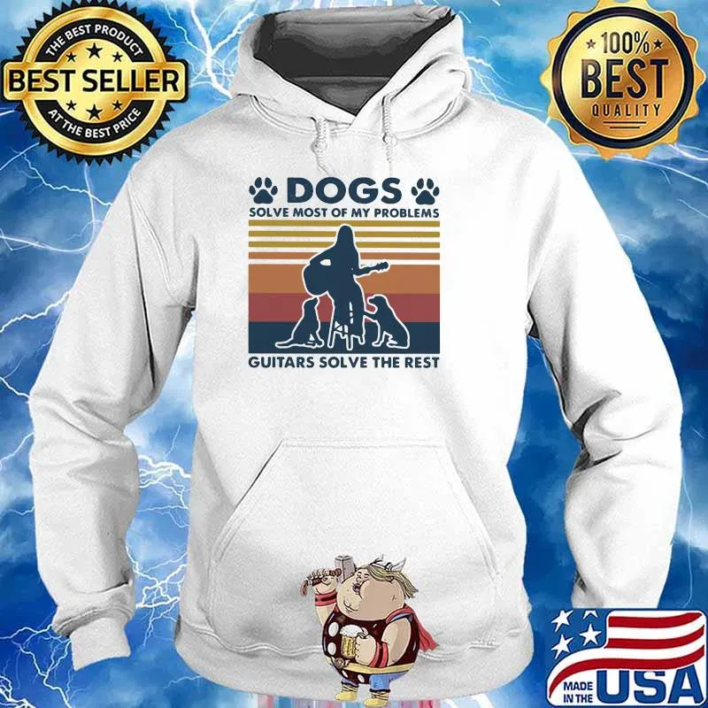 Dogs Solve Most Of My Problems Golf Solves The Rest Guitar Vintage Shirt Hoodie