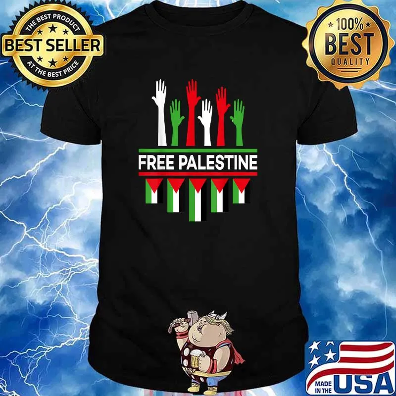 Free Gaza Palestine Flag Arabic Shirt